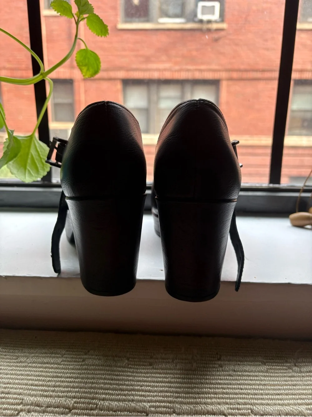 b.o.c. Black Perforated Gia wedges clogs size 9